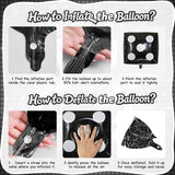 Biapian Jumbo Dice Balloons Foil, 6 Pcs 24 Inch Red Black White 4D