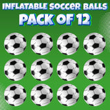 Inflatable Soccer Balls Pack of 12 16 inch Beach Balls Bulk for