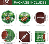 Football Party Supplies Plates and Napkins Tableware Set Football