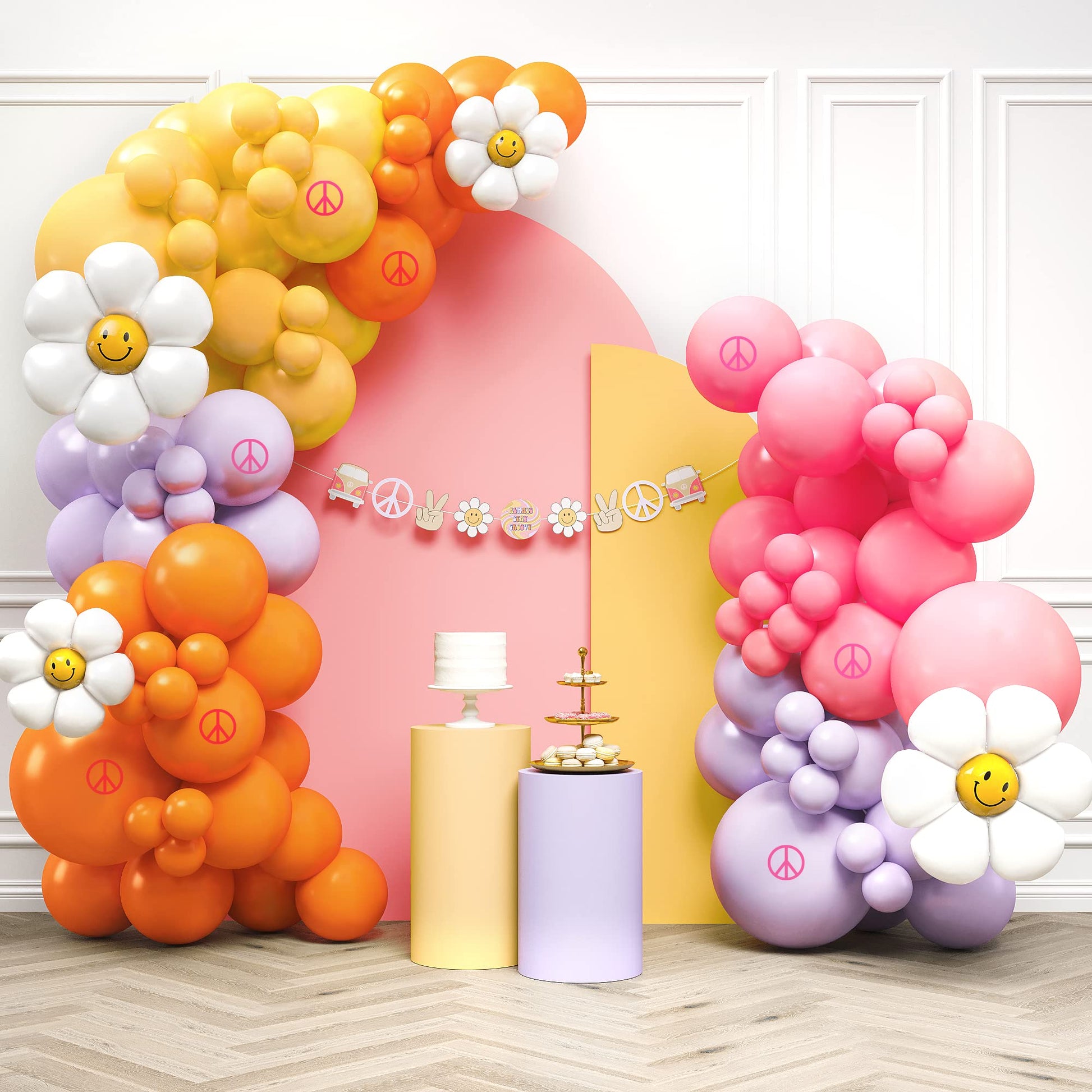 HOUSE OF PARTY Rainbow Balloon Arch Kit – 140Pcs Assorted Color