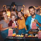 39PCS Movie Night Snack Trays with Popcorn Bags, Disposable Paper