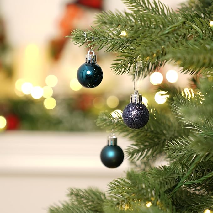 XmasExp 24ct Mini Christmas Ball Ornaments Shatterproof Christmas Orna