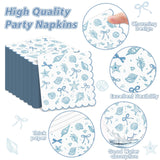 96pcs Scalloped Coastal Party Supplies Tropical Blue Bow Starfish