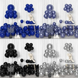 Amandir 153pcs Blue and Black Balloons Arch Garland Kit Different