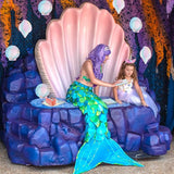 96 Pcs Mermaid Plates and Napkins for 24 Guests 7 Inch 9