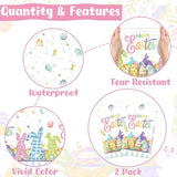 2 Pack Easter Tablecloth, 54" x 108" Easter Decorations, Rectangular