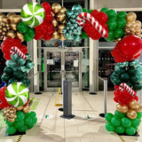 Christmas Balloons Garland Arch Kit Red Dark Green Gold Balloons
