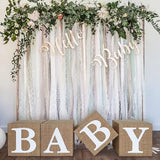 Burlap Print Baby Shower Boxes for Gender Reveal Party Gender