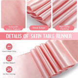 Breling 24 Packs White and Rose Gold Disposable Plastic Tablecloths