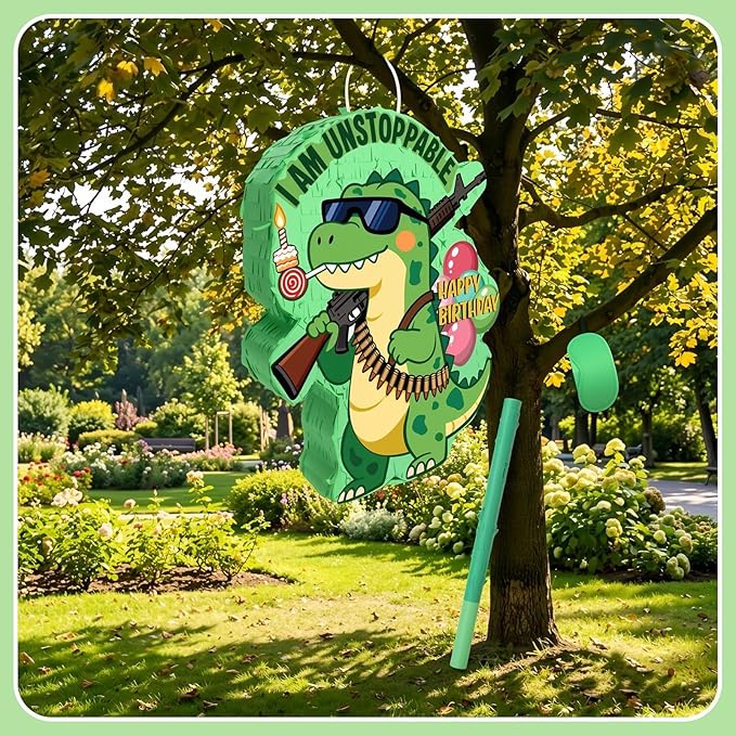 Dinosaur Piñata for Birthday Party Dino Piñata Set with Blindfold