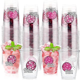 100 Pcs Pink Disco Ball Bachelorette Party Cups 16 oz Clear