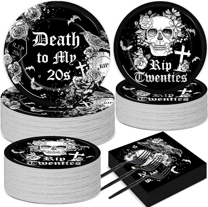 50 Guests 30th Birthday Plates and Napkins Party Supplies Death to