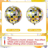 KatchOn, Multicolor Disco Ball Balloons - 22 Inch, Pack of 6 | 4D