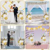 Engagement Party Balloons Stand Kit 2 Sets With 2 Diamond Ring Foil
