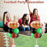 4 Sets Football Party Balloons Stand Kit with Rugby Ball Foil