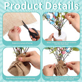 12 Set Easter Egg Tree Decor DIY Easter Table Decoration 12'' Pastel