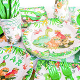 194 Pcs Dinosaur Birthday Decorations Includes Disposable Dinosaur