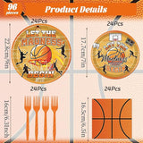 March Basketball Party Decorations Tableware 96PCS Let the Madnes