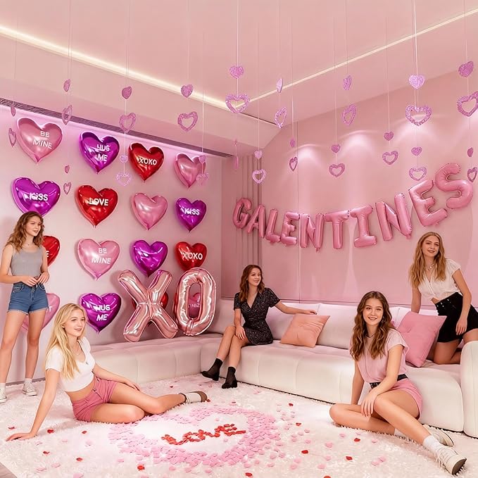 Happy Galentines Day Decorations for Party Supplies Heart Galentines #