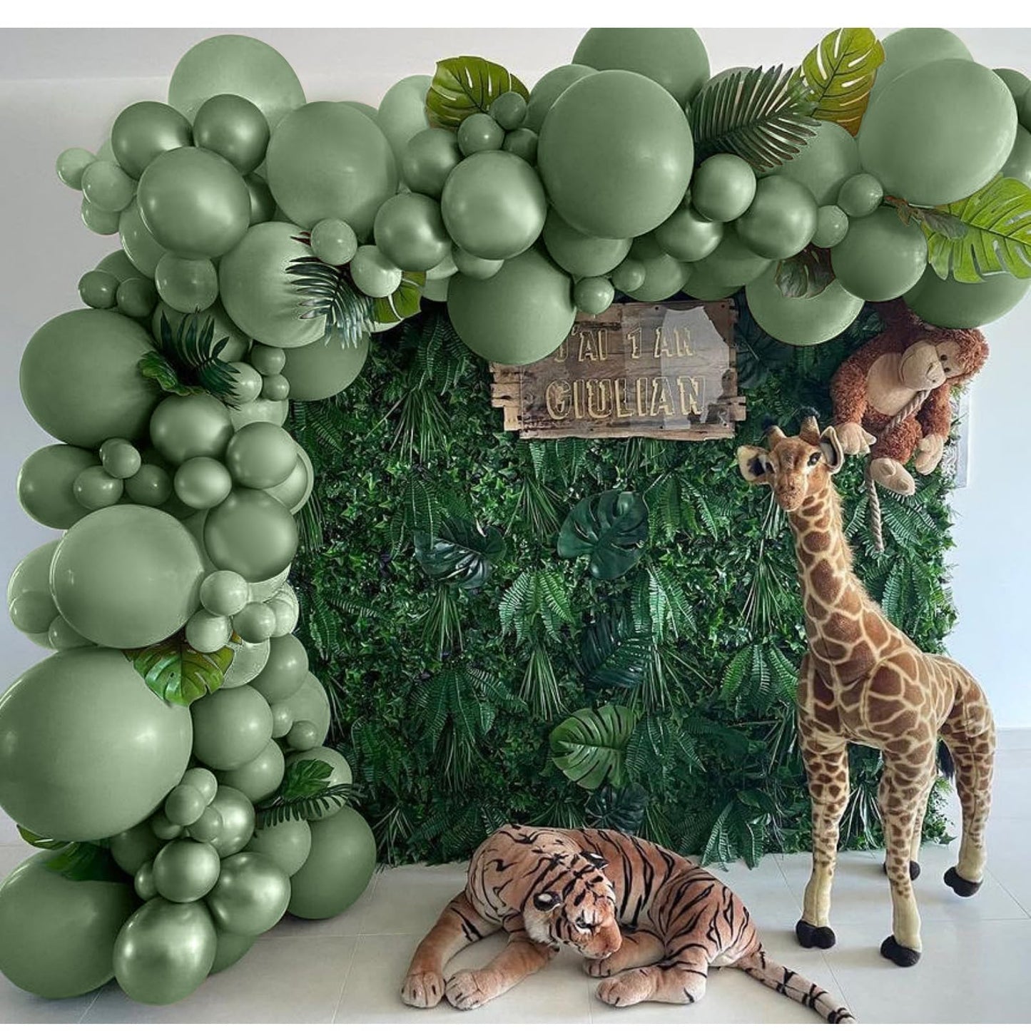 Sage Green Balloons Double Stuffed Garland Different Sizes 18 12 5