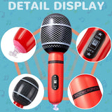 Zhanmai 72 Pcs Inflatable Microphones Assorted Colors Inflatable