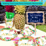 Hawaiian Luau Party Decorations Supplies 350 PCS Aloha Tropical