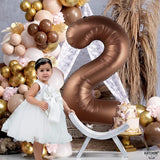 KatchOn, Giant Coffee Brown 2 Balloon Number - 40 Inch | Brown 2