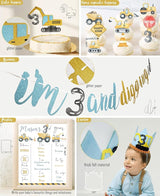 Construction Birthday Party Supplies for 3 Year Old Boy 3rd Birthday