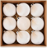 Velvet Ornaments for Christmas Tree Decorations - Beige Xmas Ball