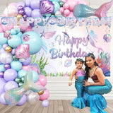 Mermaid Birthday Decorations 213Pcs Mermaid Party Supplies Include