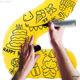 KatchOn, Giant Yellow 2 Balloon Number - 40 Inch | Two Birthday