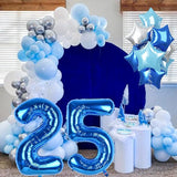 2nd Birthday Balloon for Boys, 40 Inch Number 2 Dark Blue, Large Foil