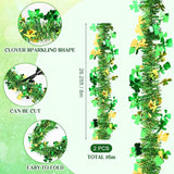 52 Feet St Patrick's Day Tinsel Garland Shamrock Glitter Metallic