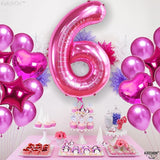 KatchOn, Giant Hot Pink Number 6 Balloon - 40 Inch | 6th Birthday