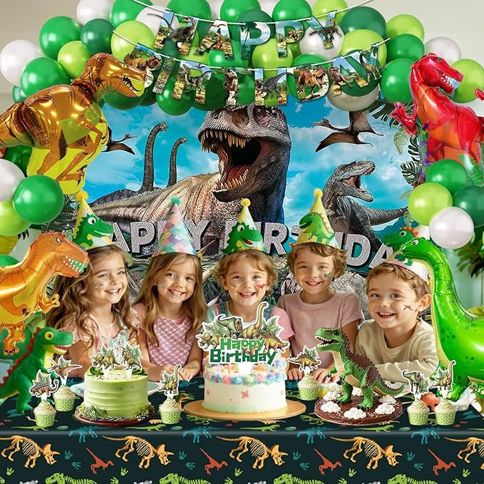 Dinosaur Birthday Party Decorations Kit for Boys Dino Party Supplies