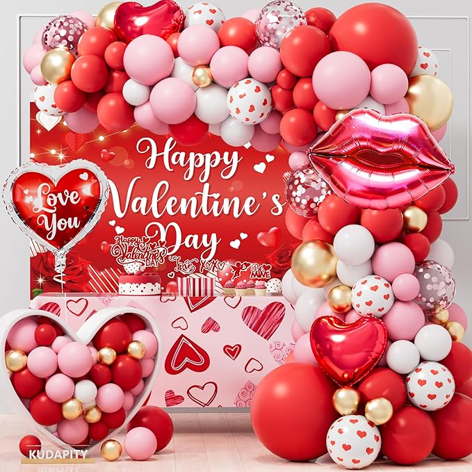 Valentine's Day Party Decorations Red Heart Romantic Love Happy
