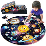 SYNARRY Solar System Floor Puzzles for Kids Ages 4-8, Large 70 Piece