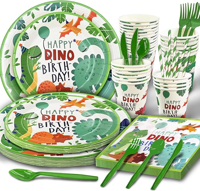 Party Spot! 258 pcs Dinosaur Birthday Party Decorations For Boy 20