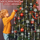 48pcs Christmas Crystal Ornaments for Tree - Iridescent Christmas