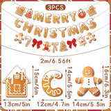 PAPER JAZZ Gingerbread Christmas Decoration Merry Christmas Banner 3
