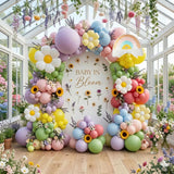 Pastel Daisy balloon arch kit Pastel pink yellow green blue red Purple