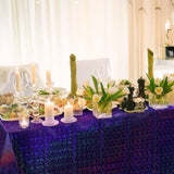 FunnyPars 8 Pack Iridescent Plastic Tablecloths Shiny Disposable Laser