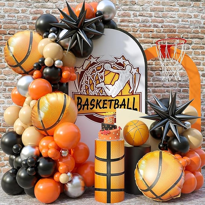 Basketball Balloon Arch Garland Kit 103Pcs Basketball Party Balloons