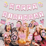 Pink Movie Night Party Decorations Kit 2pcs Popcorn Camera & Film