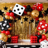 Biapian Jumbo Dice Balloons Foil, 6 Pcs 24 Inch Red Black White 4D