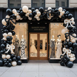 5 Pcs Black Bow Balloons Bow Party Decorations for Girl Women Black