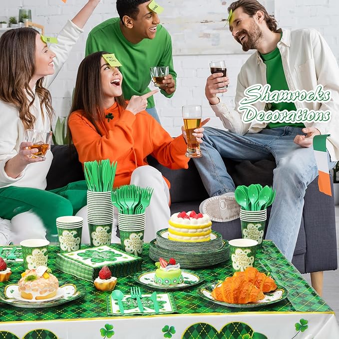 403 Pcs St Patrick's Day Party Decorations for 50 Lucky Shamrock