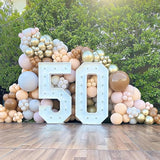 White Sand Gold Balloons,12 Inch Double Stuffed Boho Balloons and