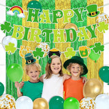St Patrick's Day Birthday Party Decorations Shamrock Birthday Banner