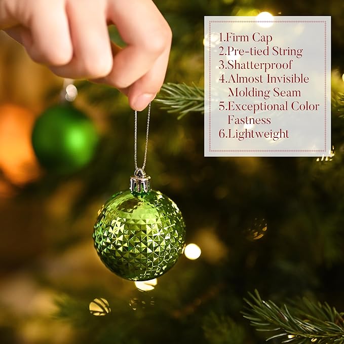 Valery Madelyn Christmas Tree Decorations Ornament Set, 50ct 2 Inches